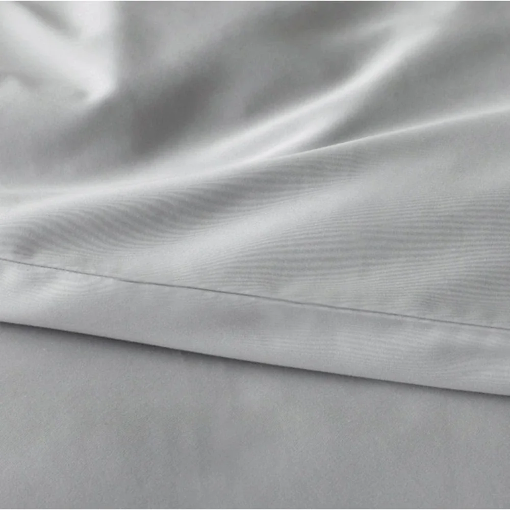The Company Store Legends Hotel Supima Cotton Sateen Flat Sheet Twin Light Gray